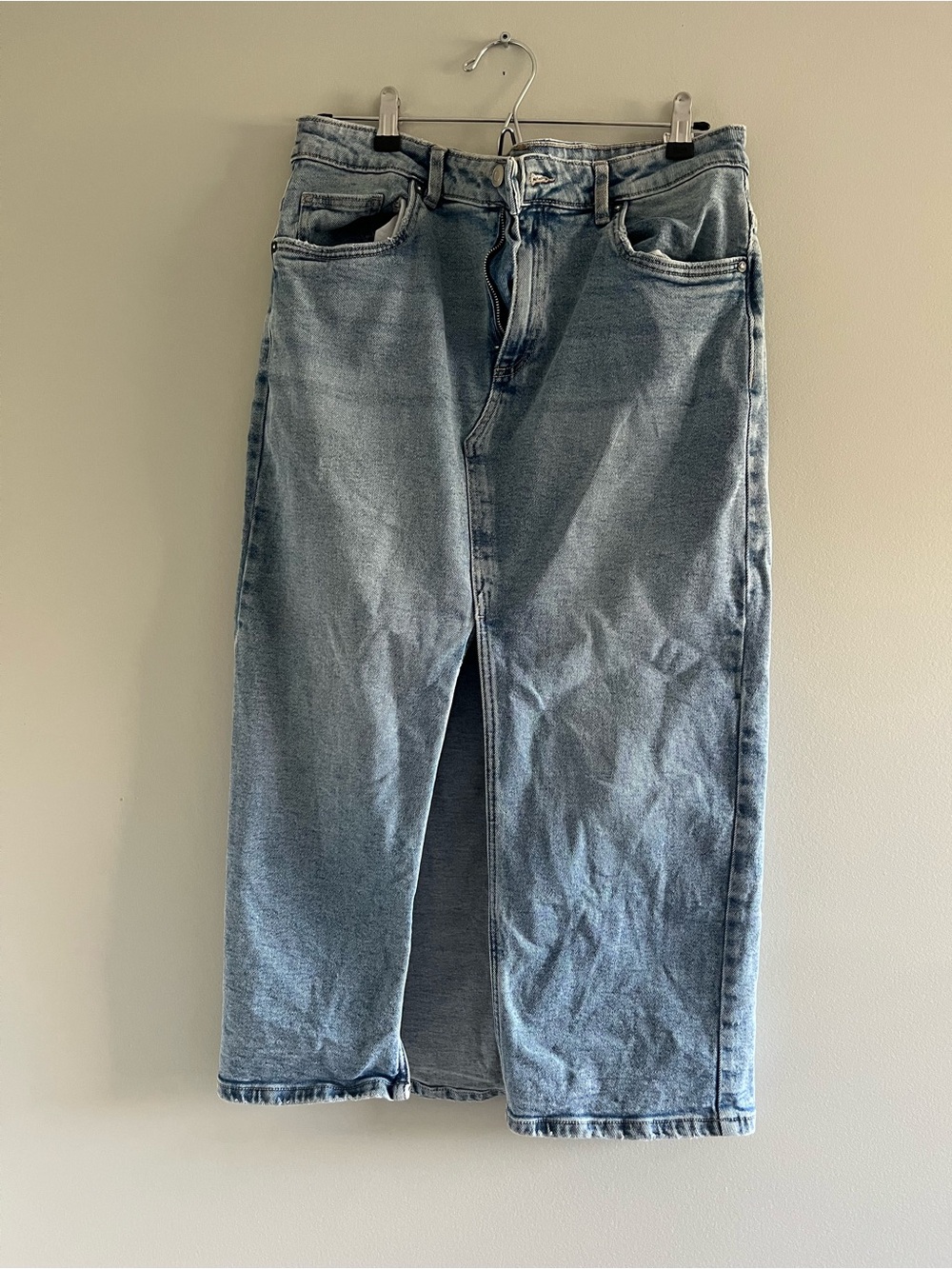 Dex Light Blue Denim Maxi Skirt